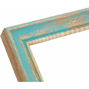 Cornice di legno S46TG turchese 10x15 cm