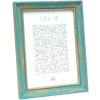 Cornice in legno Deknudt S46TG turchese 15x20 cm