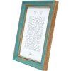 Cornice in legno Deknudt S46TG turchese 15x20 cm