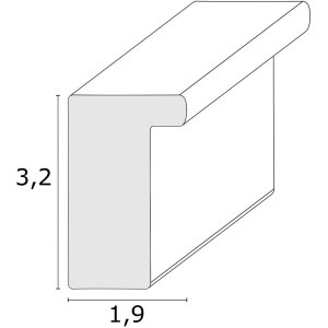 Cornice su tela S46V nero 30x45 cm