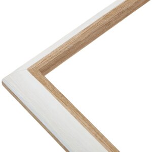 Cornice in plastica S46WG bordo bianco naturale 13x18 cm