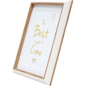 Cornice in plastica S46WG bordo bianco naturale 13x18 cm