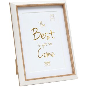 Cornice in plastica S46WG bordo bianco naturale 18x24 cm