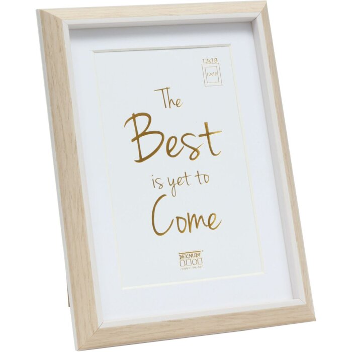 Cornice in plastica S46WG bordo chiaro naturale bianco 18x24 cm