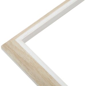 Cornice in plastica S46WG bordo chiaro naturale bianco 18x24 cm