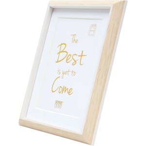 Cornice in plastica S46WG bordo chiaro naturale bianco 18x24 cm