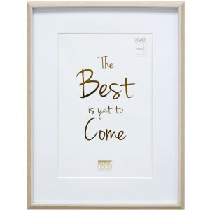 Cornice in plastica S46WG bordo chiaro naturale bianco 18x24 cm