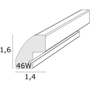 Cornice in plastica S46WG bordo chiaro naturale bianco 20x30 cm