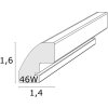 Cornice in plastica S46WG bordo chiaro naturale bianco 20x30 cm