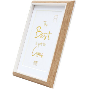 Cornice in plastica S46WG bordo naturale bianco 10x15 cm