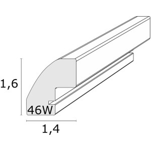 Cornice in plastica S46WG bordo naturale bianco 10x15 cm