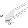Cornice in plastica S46WG bordo naturale bianco 10x15 cm