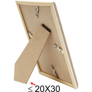 Cornice in plastica S46WG bordo naturale bianco 30x40 cm