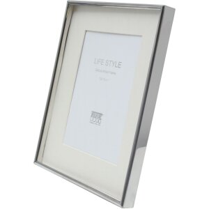 Cornice per foto S57MP1 argento lucido 13x18 cm con passe-partout
