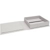Scatola USB in lino grigio 13x13 cm