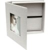 Scatola USB in lino grigio 13x13 cm
