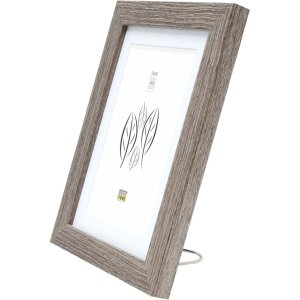 Cornice in legno S66KH3 marrone-grigio 40x50 cm con passe-partout