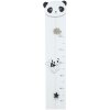 Misuratore di crescita in bianco con panda 17x81 cm
