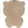 Parete in legno a forma di panda con staffe 38x48 cm