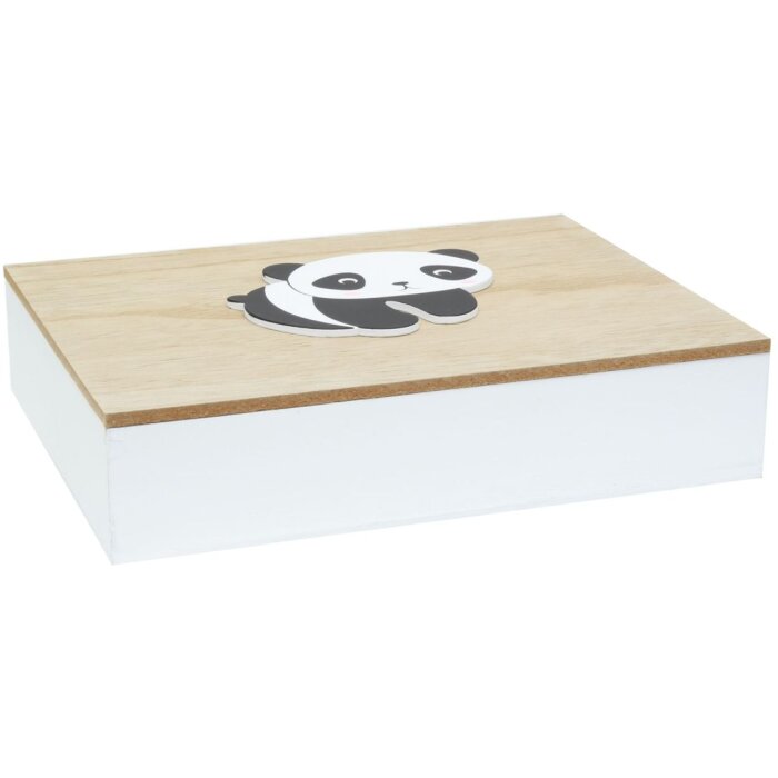 Scatola portafoto in legno Deknudt Panda 16,2x21,2x5 cm