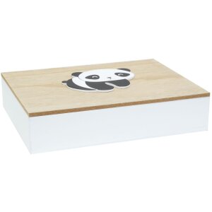 Scatola portafoto in legno Deknudt Panda 16,2x21,2x5 cm