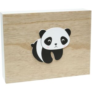 Scatola portafoto in legno Deknudt Panda 16,2x21,2x5 cm