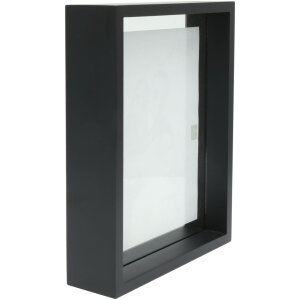 Cornice in legno S68SK2 Effetto foto galleggiante 25x25 cm Nero