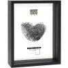 Cornice in legno S68SK2 Effetto foto galleggiante 25x25 cm Nero