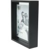 Cornice in legno S68SK2 Effetto foto galleggiante 25x25 cm Nero