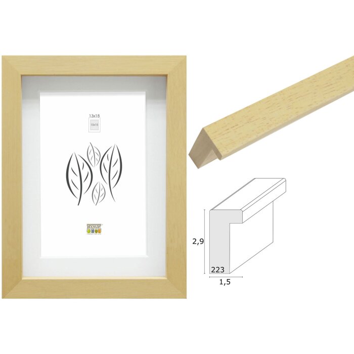 Cornice per oggetti 3D Deknudt S223H1P1 naturale