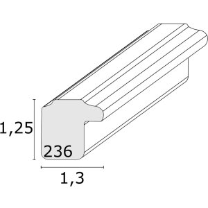 S236D1 Telaio in legno argento