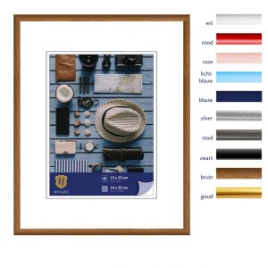 Henzo cornice in plastica Napoli 24x30 cm marrone medio