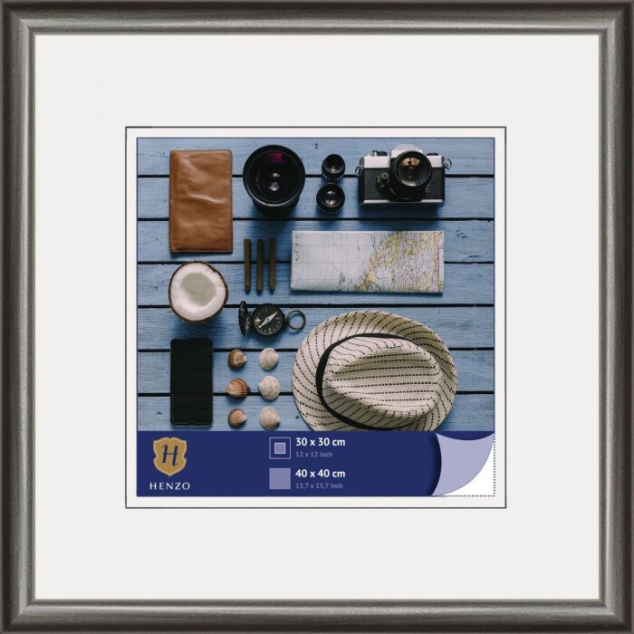 Henzo Cornice in plastica Napoli 40x40 cm acciaio