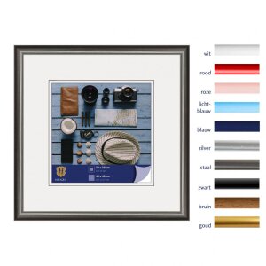 Henzo Cornice in plastica Napoli 40x40 cm acciaio