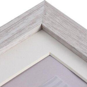 Henzo Cornice moderna 50x50 cm bianco con passepartout 30x30 cm
