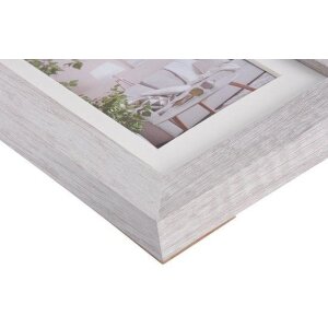 Henzo Cornice moderna 50x50 cm bianco con passepartout 30x30 cm