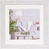 Henzo Cornice moderna 50x50 cm bianco con passepartout 30x30 cm