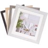 Henzo Cornice moderna 50x50 cm bianco con passepartout 30x30 cm