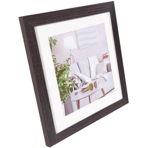 Henzo Cornice moderna 50x50 cm marrone scuro con passepartout 30x30 cm