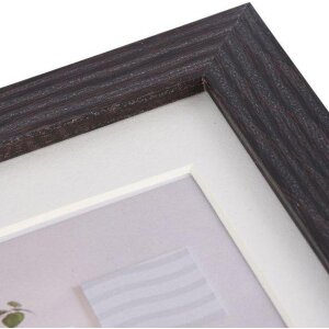 Henzo Cornice moderna 50x50 cm marrone scuro con passepartout 30x30 cm