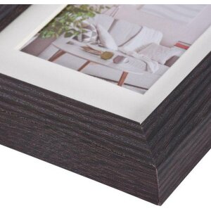 Henzo Cornice moderna 50x50 cm marrone scuro con passepartout 30x30 cm
