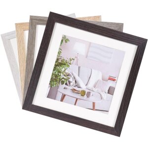 Henzo Cornice moderna 50x50 cm marrone scuro con passepartout 30x30 cm