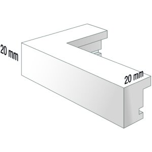 Henzo Cornice moderna 50x50 cm marrone scuro con passepartout 30x30 cm