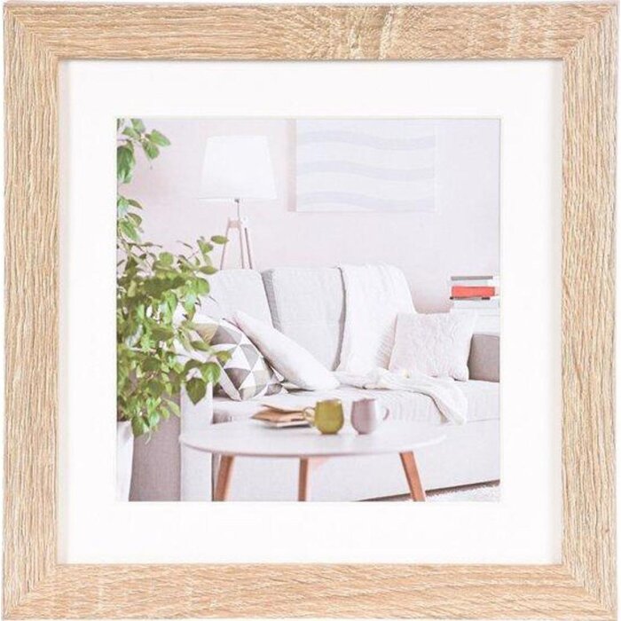 Cornice Henzo moderna 50x50 cm marrone medio con passe-partout 30x30 cm