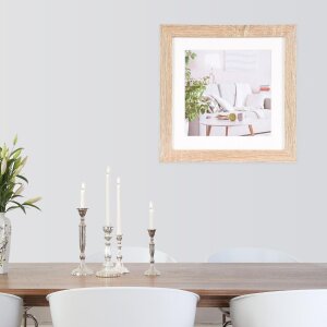 Cornice Henzo moderna 50x50 cm marrone medio con passe-partout 30x30 cm