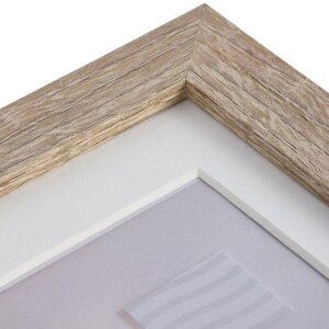 Cornice Henzo moderna 50x50 cm marrone medio con passe-partout 30x30 cm