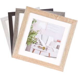 Cornice Henzo moderna 50x50 cm marrone medio con passe-partout 30x30 cm