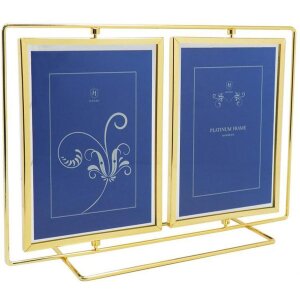 Henzo doppia cornice Swing 2 foto 10x15 cm oro