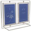 Doppia cornice Swing 2 foto 13x18 cm argento