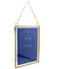 Cornice in metallo vintage 2 foto 10x15 cm oro